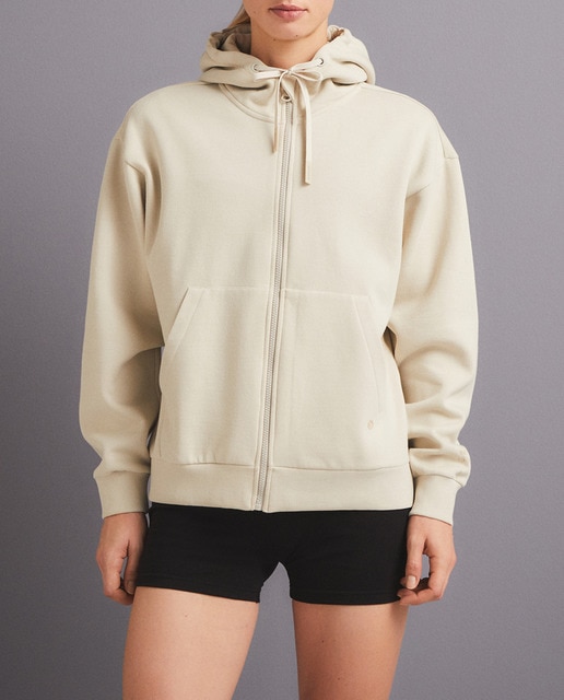 Imagen 0 de Sudadera abierta cálida con capucha de sportcasual de mujer