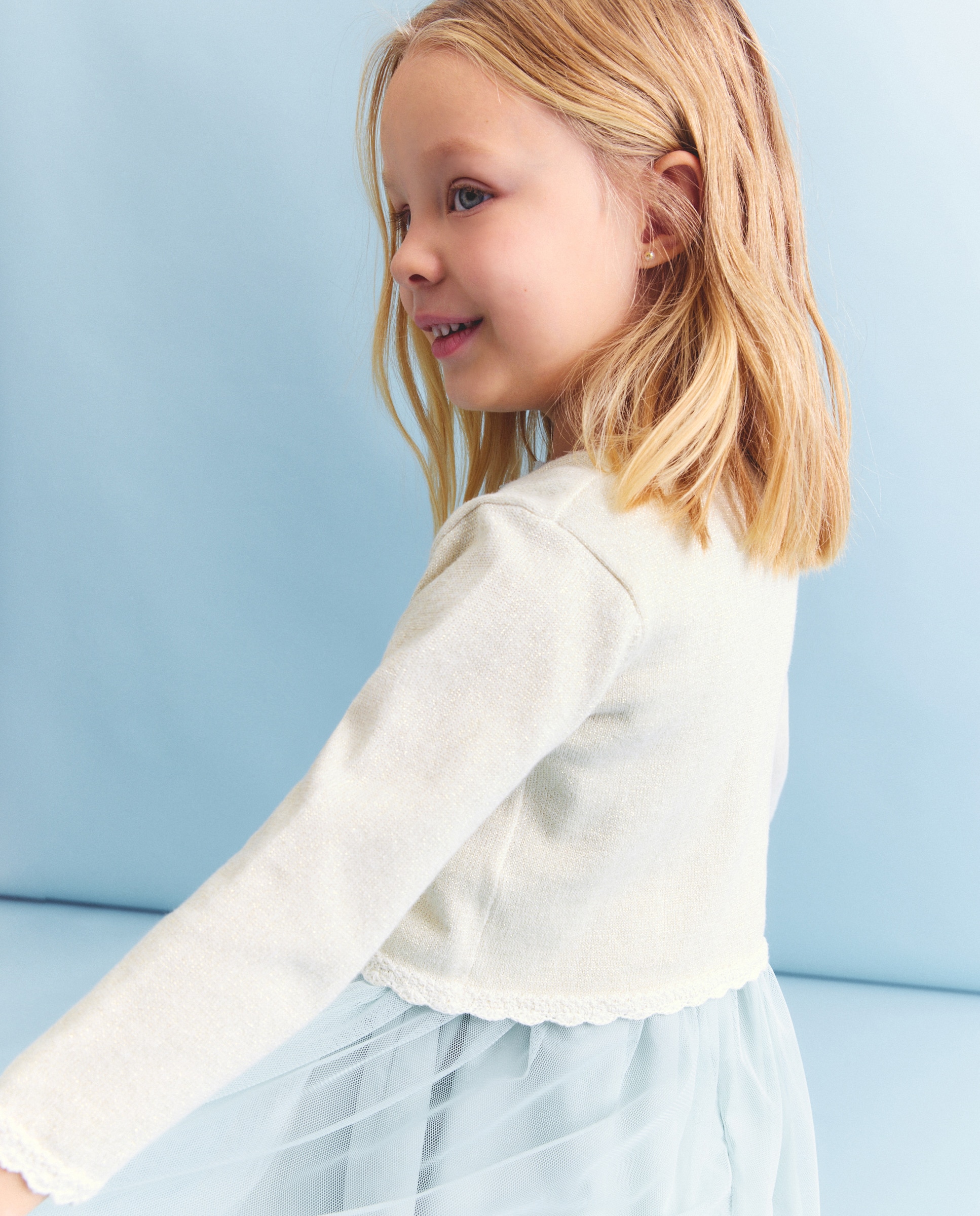 Casaco com Efeito de Fio Metalizado Torrado-3