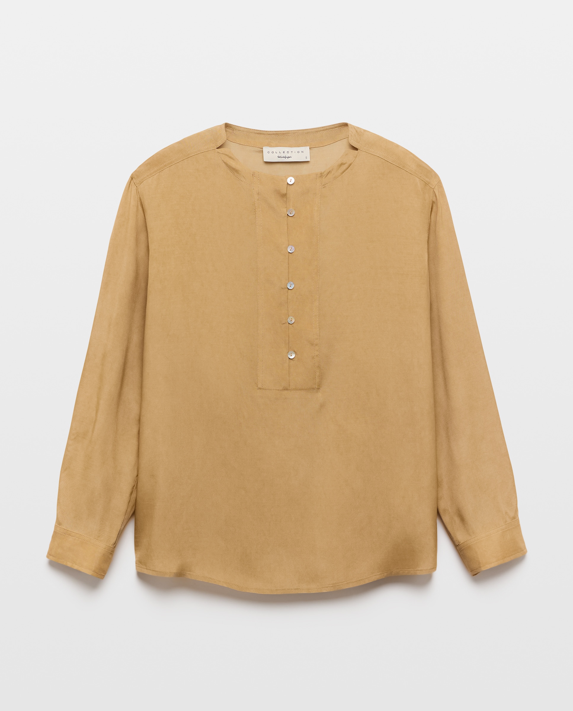 Imagen 0 de Blusa de manga larga de mujer con cuello caja y estampado maltinto