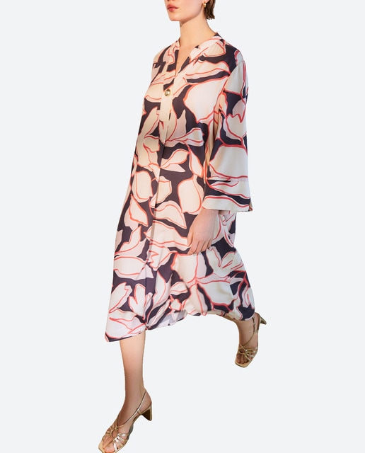 Imagen 0 de Vestido midi cuello mao