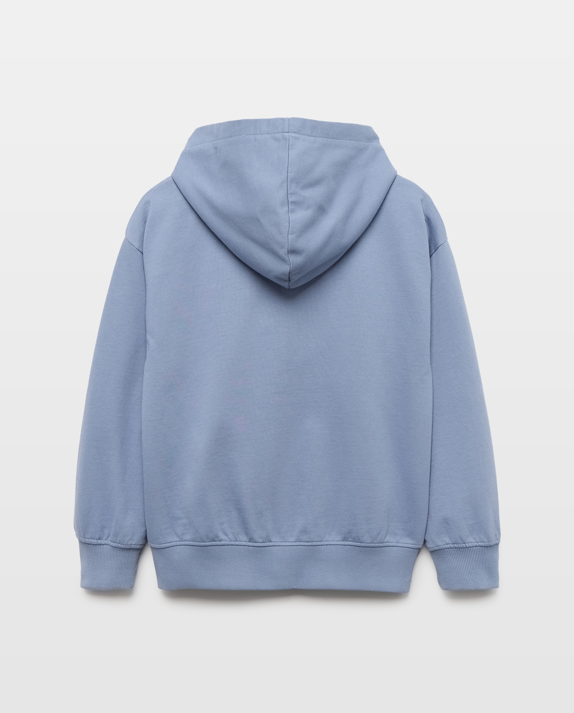 Sudadera de niño estampada con capucha y cremallera 400 Azul-2