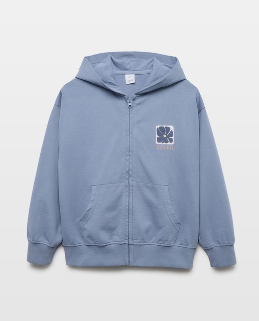 Imagen 0 de Sudadera de niño estampada con capucha y cremallera