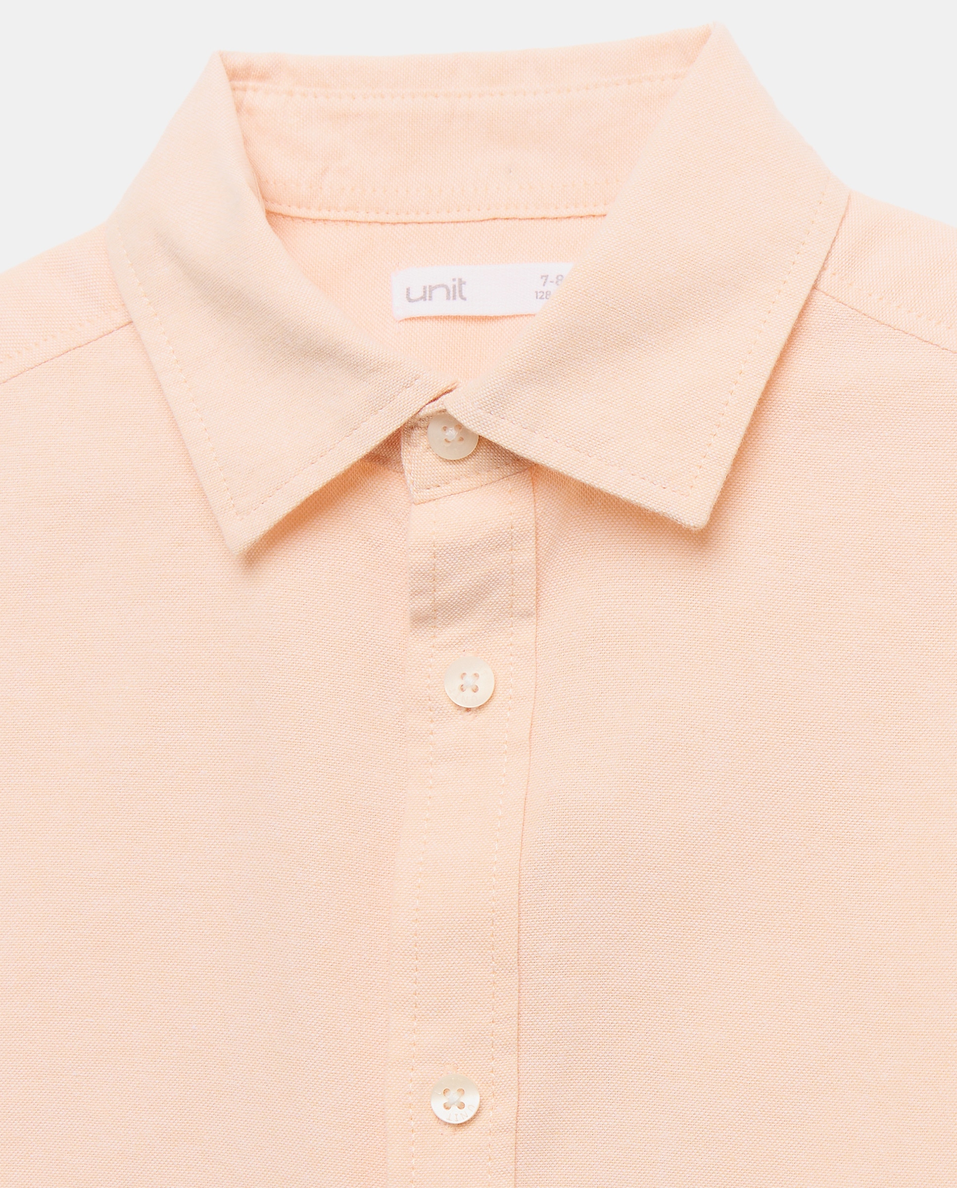 Camisa de niño oxford lavado lisa 260 Salmón-3