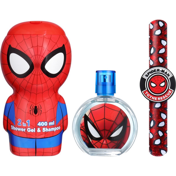 Schuber Spiderman mit Duschgel & Shampoo, Eau de Toilette und Armband Slap