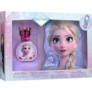 estuche Frozen con eau de toilette 20 ml + paleta de sombras + colorete + brillo de labios - Frozen