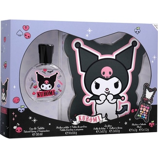 estuche Kuromi con eau de toilette 50 ml + paleta de sombras + brillo de labios y colorete - Kuromi