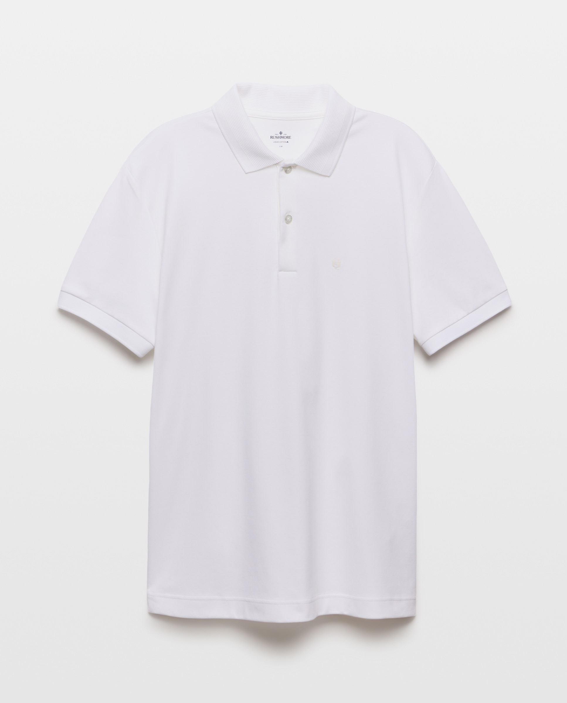 Polo de homem de manga curta Branco-4
