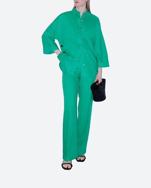 Imagen 0 de Blusón camisero de mujer lino