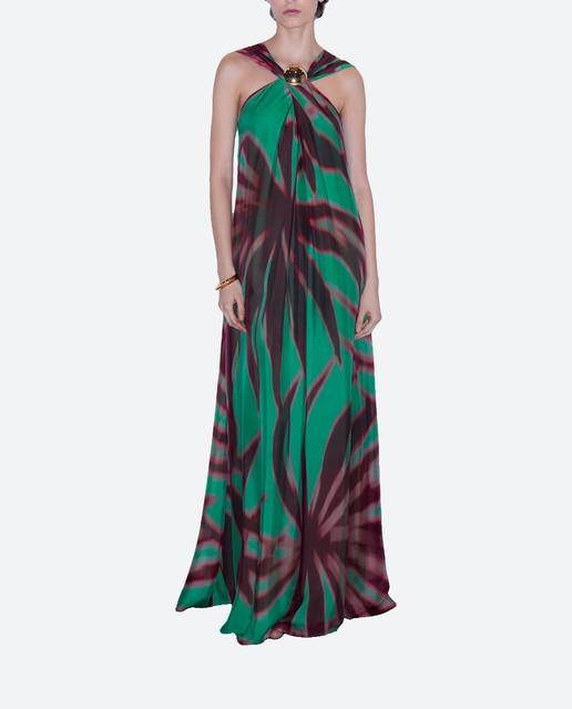 Imagen 0 de Vestido gasa cuello halter