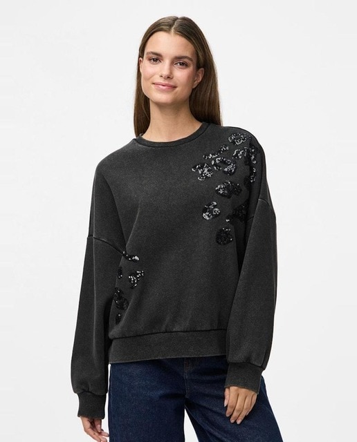 Imagem 0 de Sweatshirt de Decote Redondo com Lantejoulas.