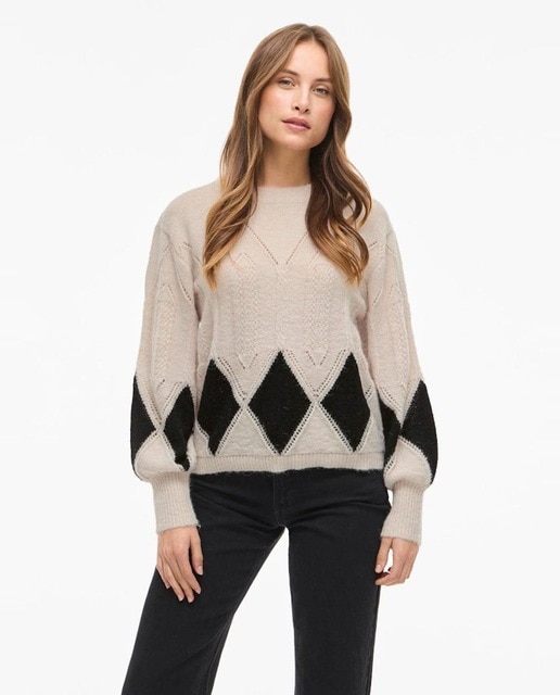 Imagen 0 de Jersey de mujer canalé cuello redondo