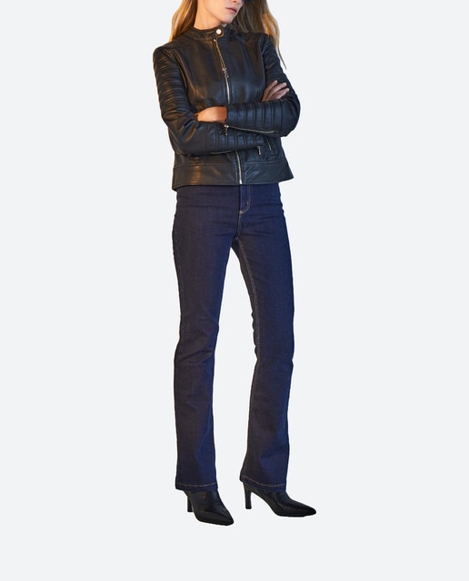 Imagen 0 de Cazadora biker de mujer de piel