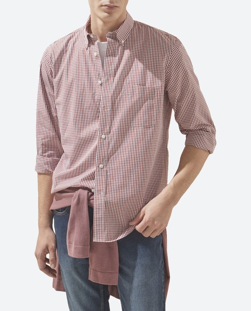Imagen 0 de Camisa popelín cuadro vichi de hombre