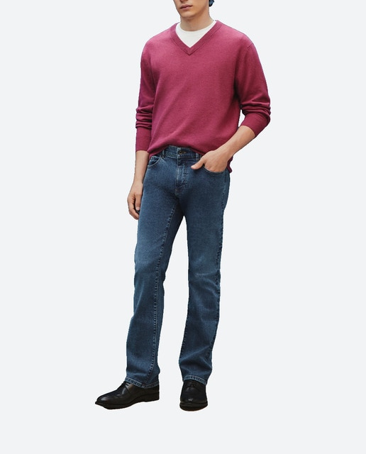 Imagen 0 de Sueter cuello pico hombre liso 100% Lambswool