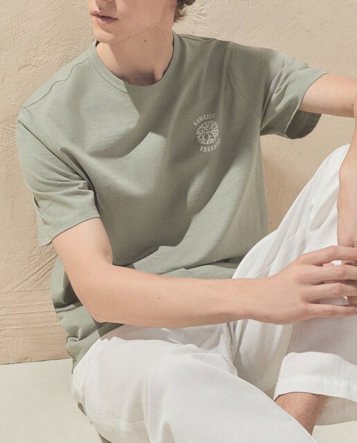 Imagen 0 de Camiseta algodón slub posicional hombre