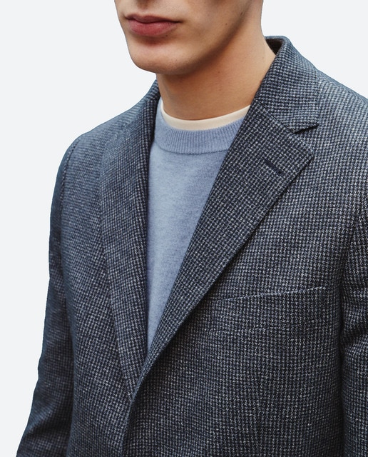 Imagen 0 de Chaqueta de hombre  punto pata de gallo con pechera