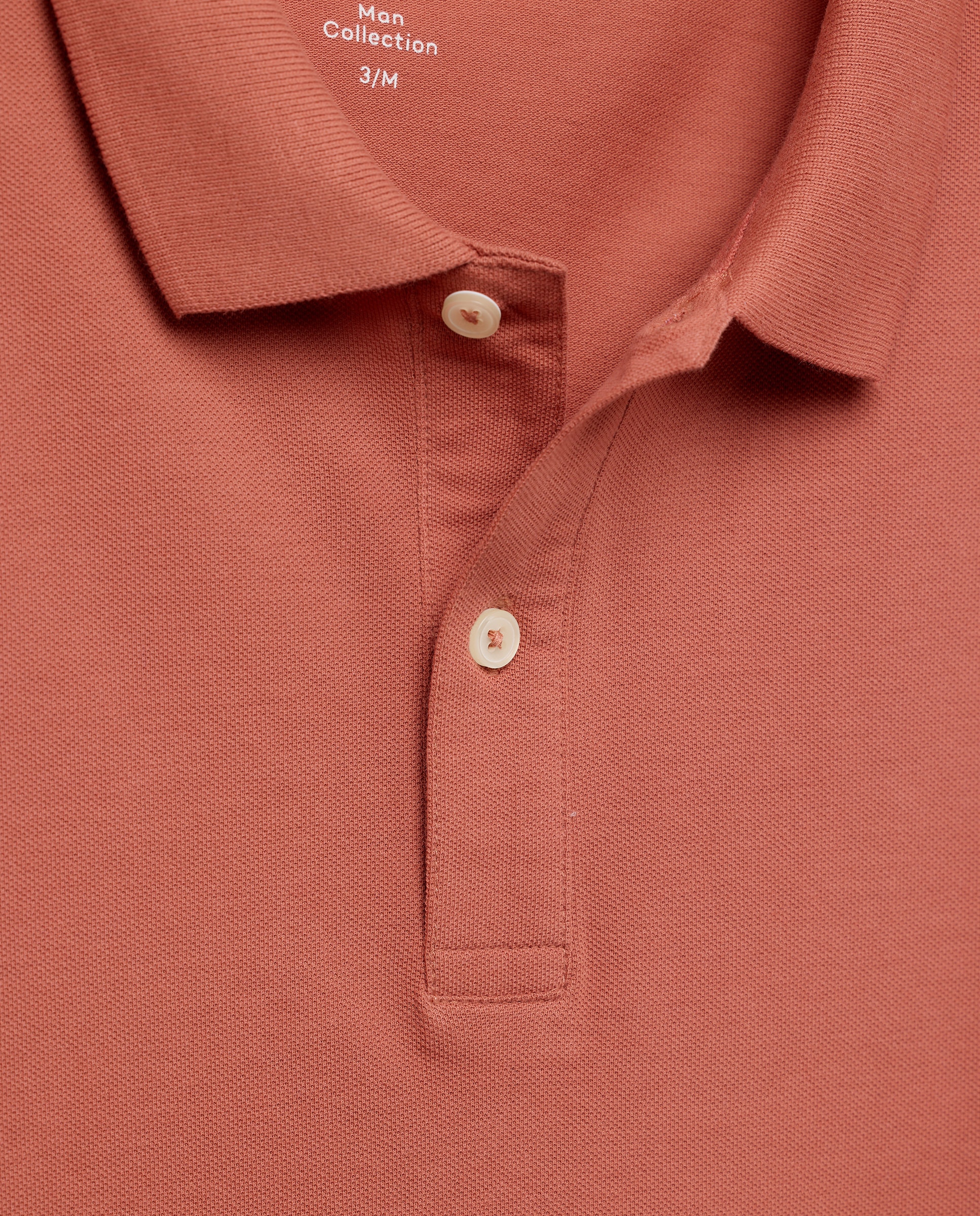 Polo de hombre manga corta pique liso 600 Rojo-5