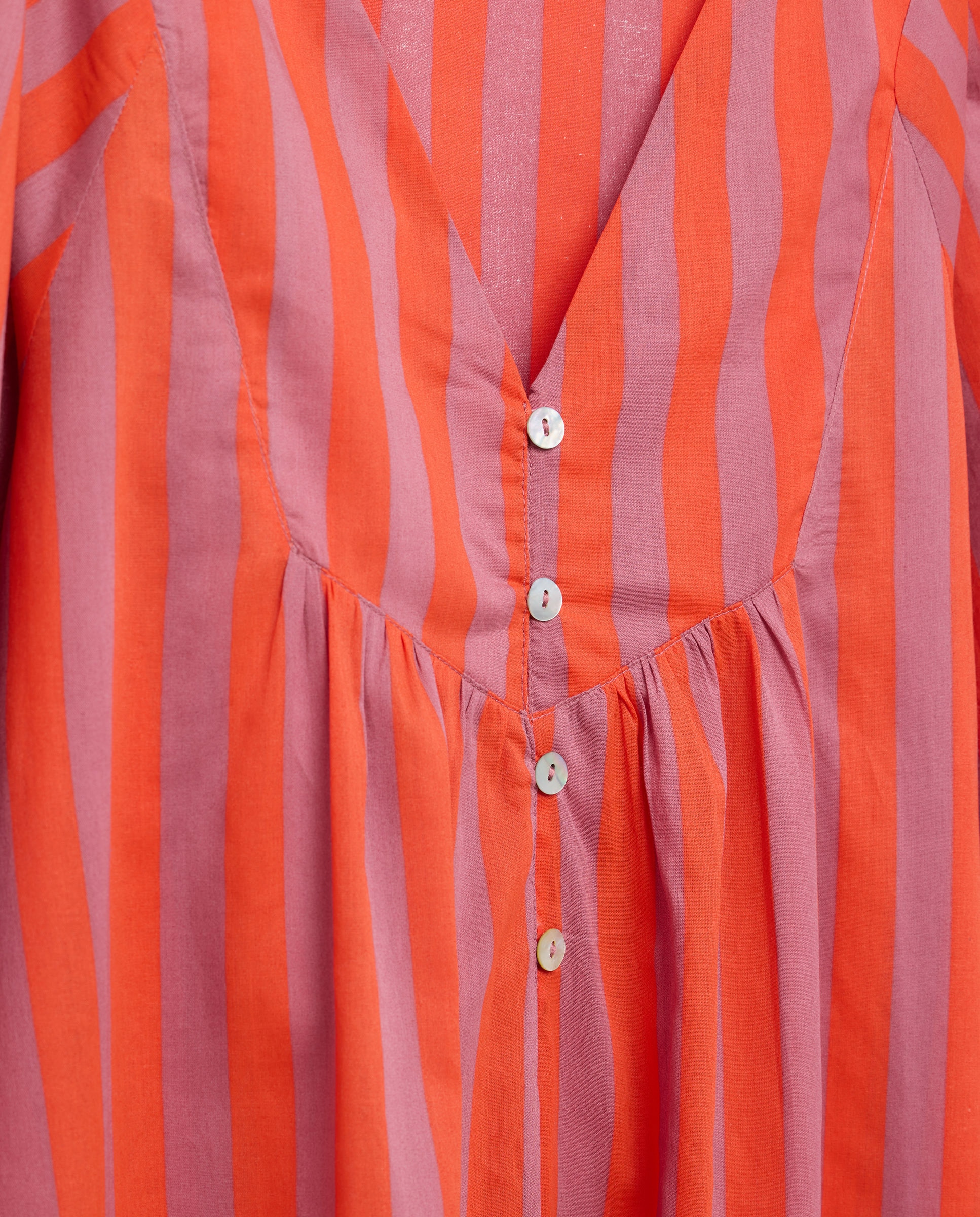 Caftán mujer largo algodón estampado 630 Coral-5