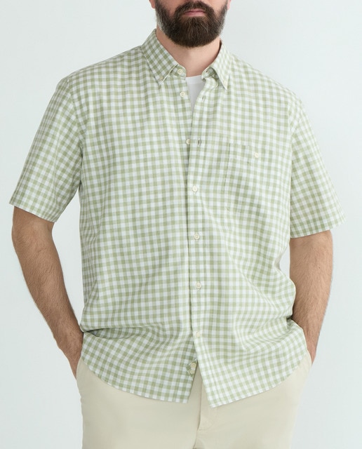 Imagen 0 de Camisa tallas grandes de hombre,cuadro vichie fil a fil