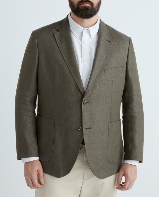 Imagen 0 de Chaqueta de hombre 100 %lino de espiga tallas grandes