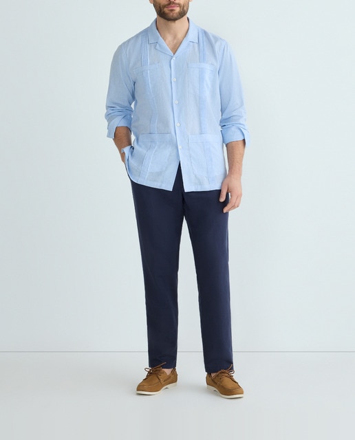 Imagen 0 de Pantalón hombre de sport, regular lino algodón tallas grandes