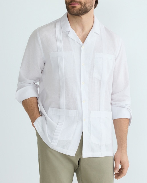 Imagen 0 de Guayabera Lino Algodón Tallas Grandes
