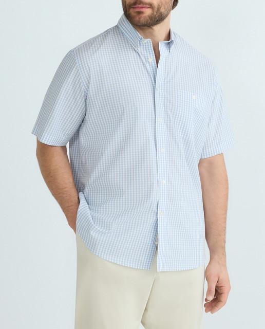 Imagen 0 de Camisa de hombre tallas grandes cuadros manga corta