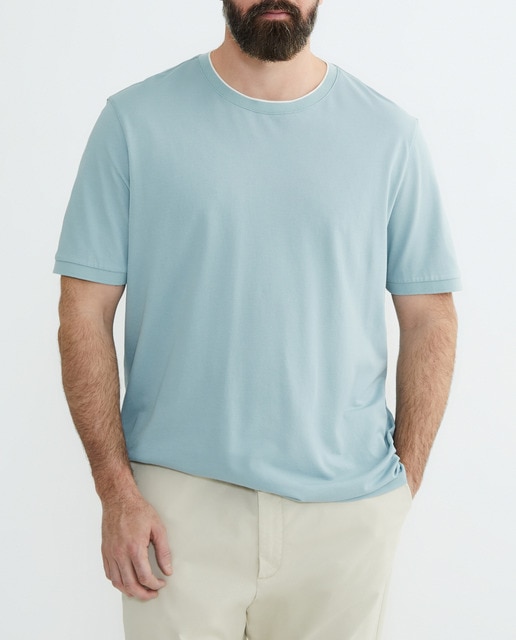 Imagen 0 de Camiseta Coolmax de hombre, tallas grandes, manga corta liso