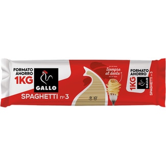 espaguetis N.3 formato ahorro paquete 1 kg - Gallo