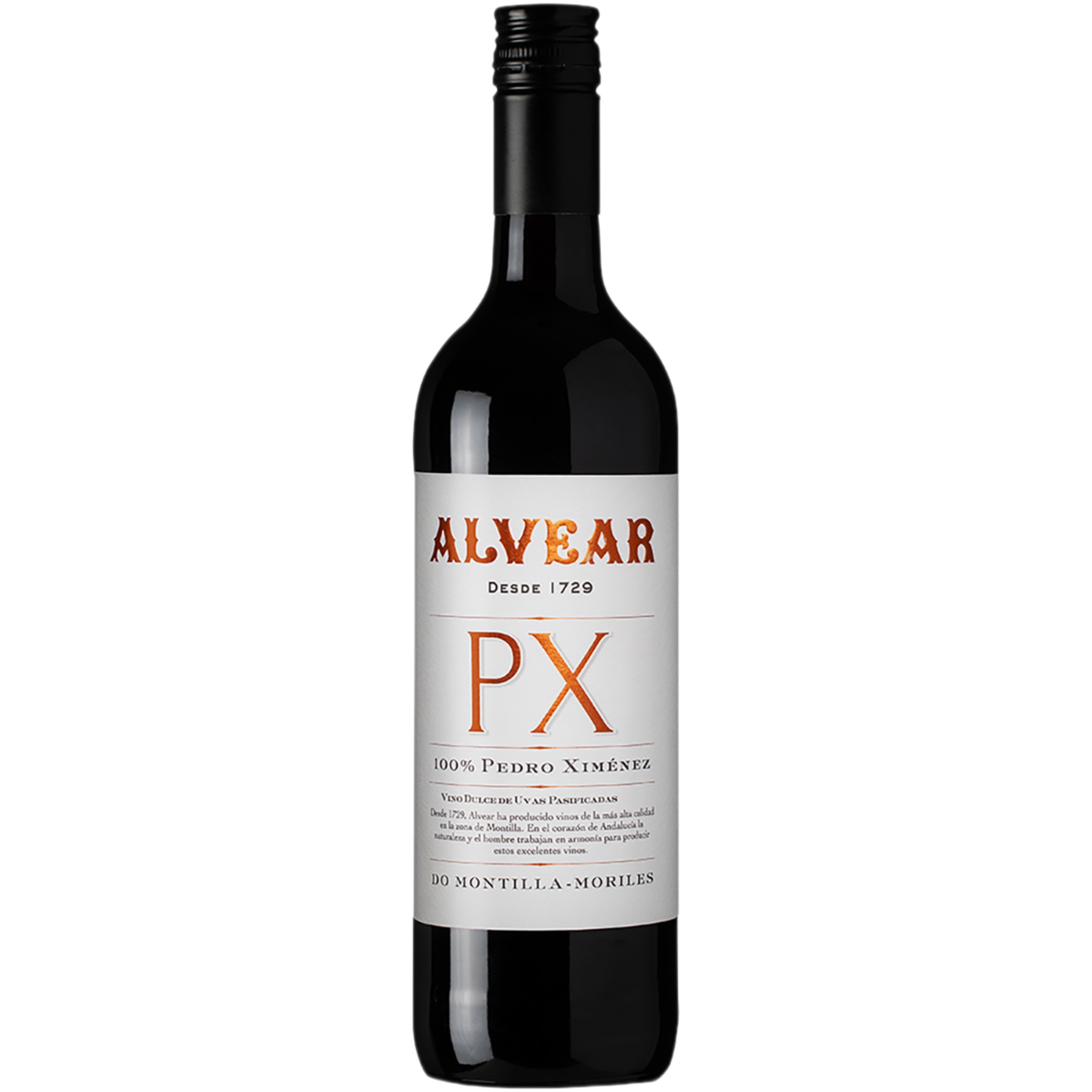 Pedro Ximénez vino dulce DO Montilla Moriles botella 75 cl