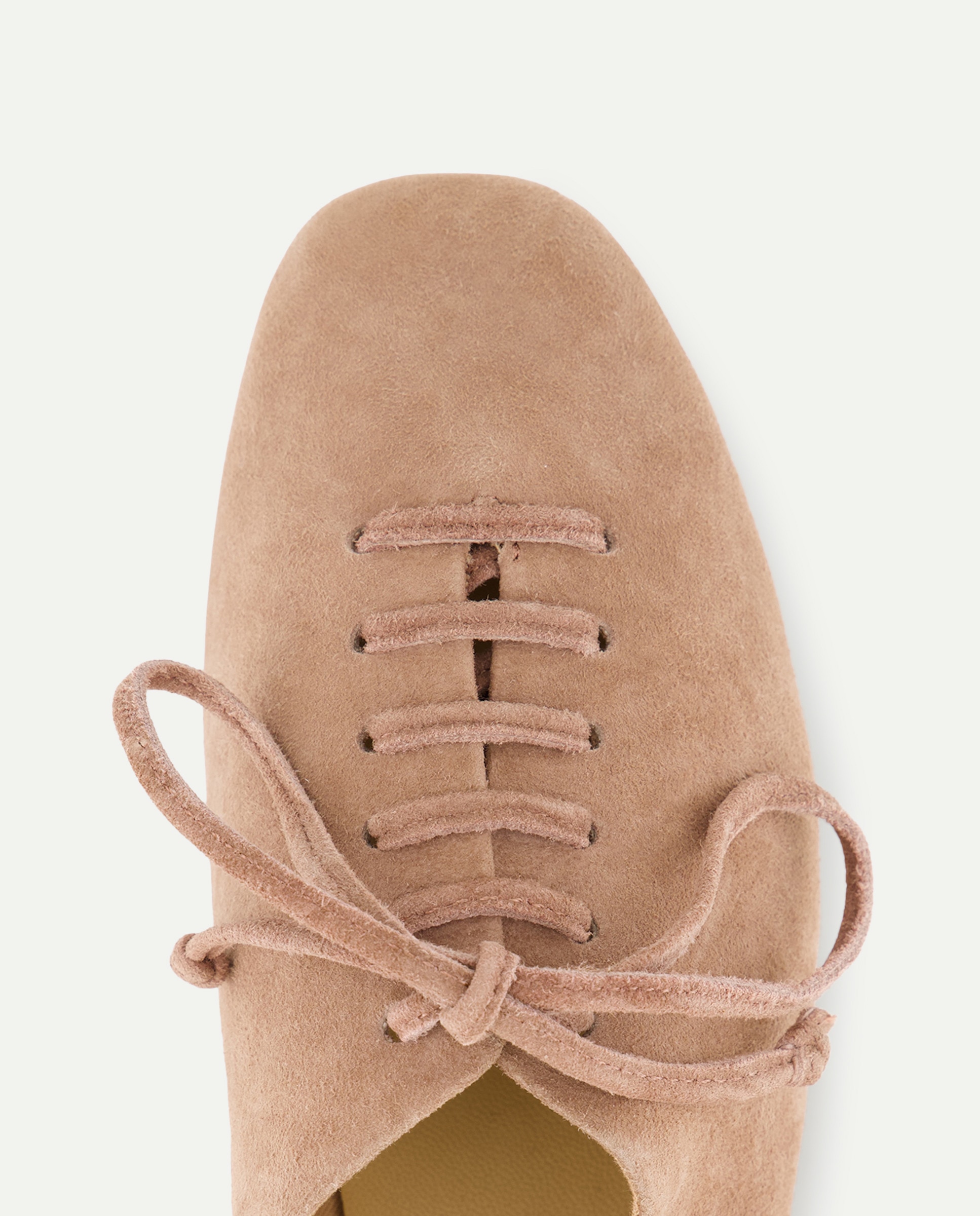 Zapato de mujer de piel cordones 250 Nude-4