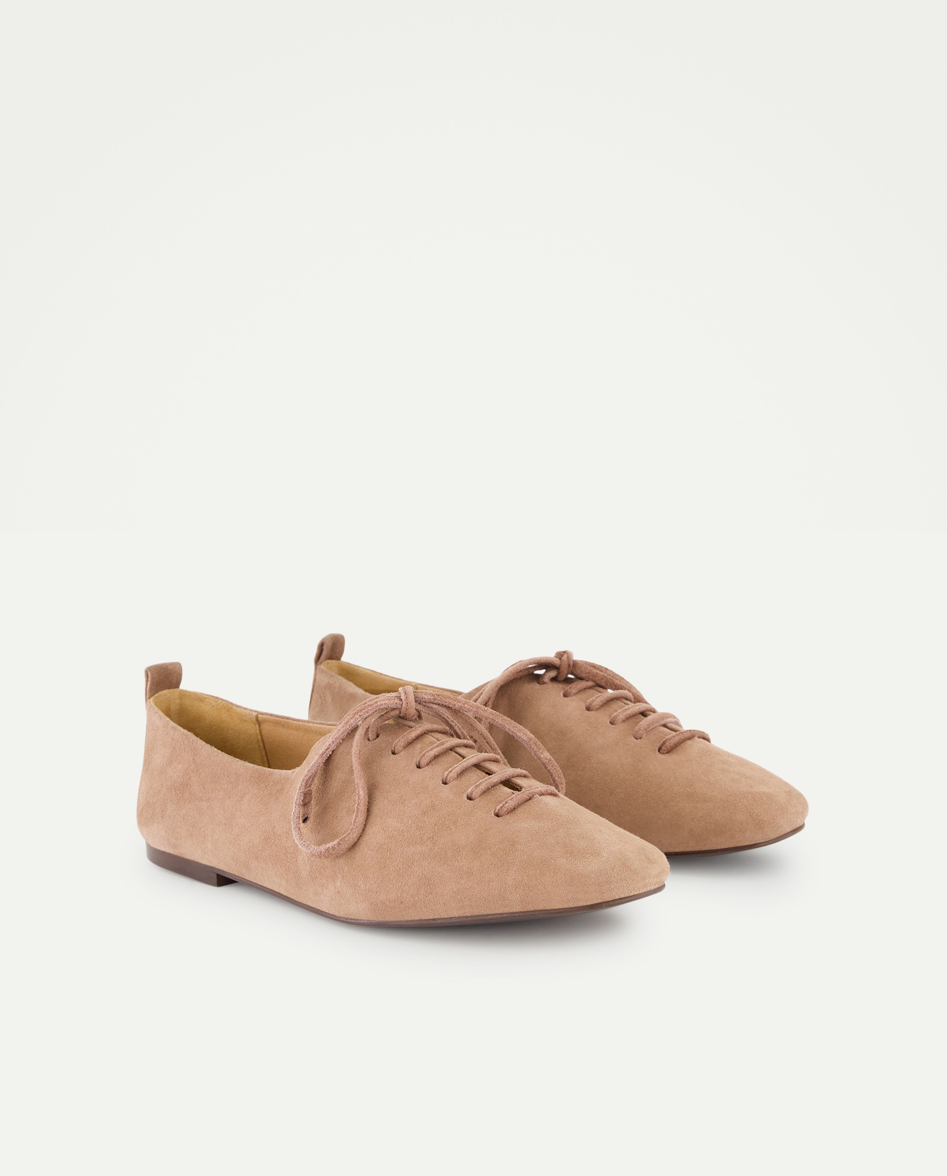Zapato de mujer de piel cordones 250 Nude-2