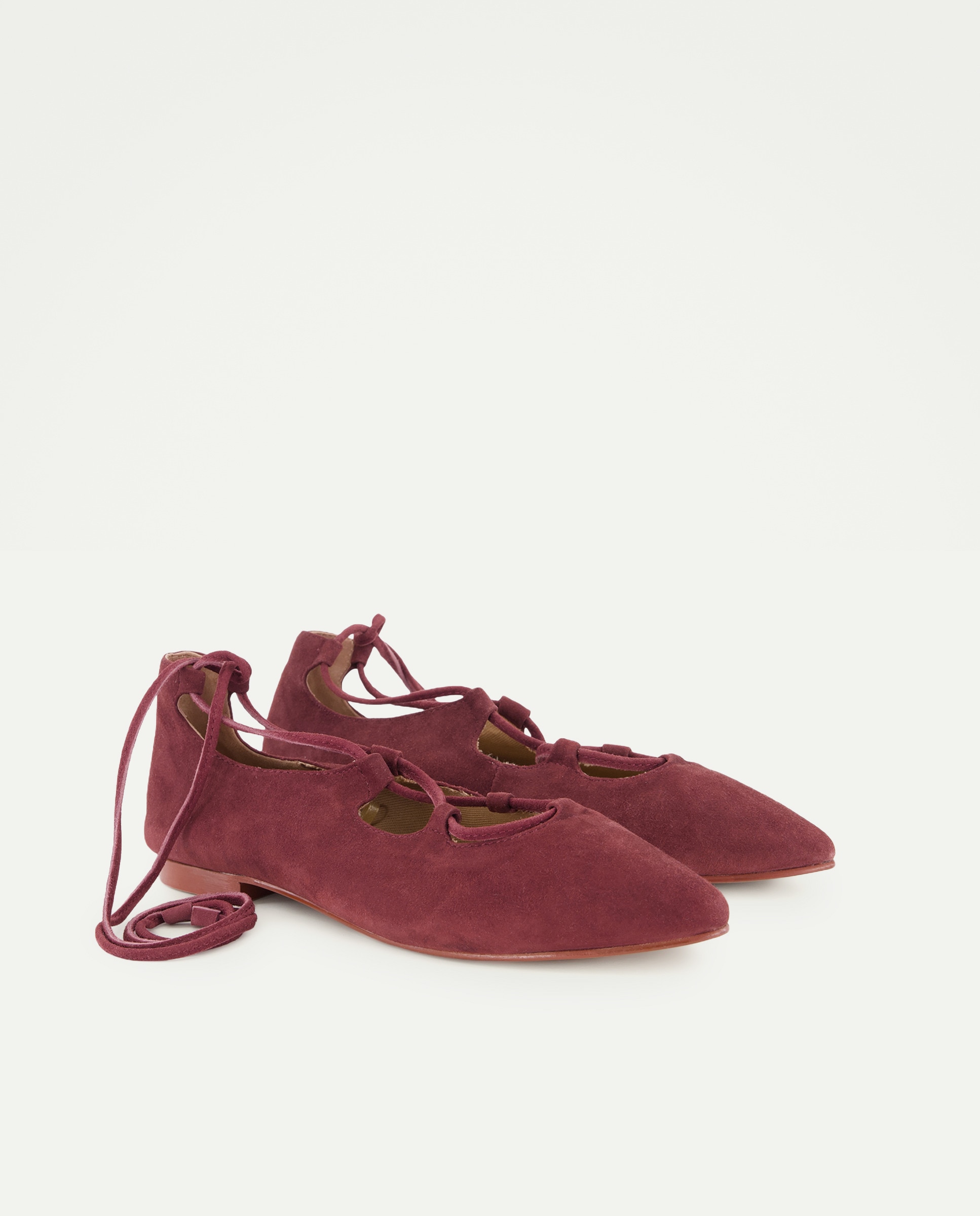 Bailarina de mujer de piel atada Burdeos-2