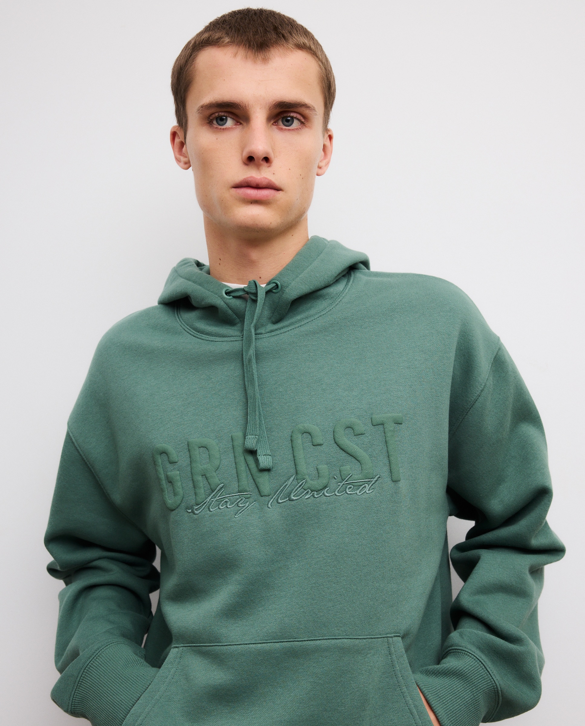 Sweatshirt de homem com capuz Verde Bilhar-2
