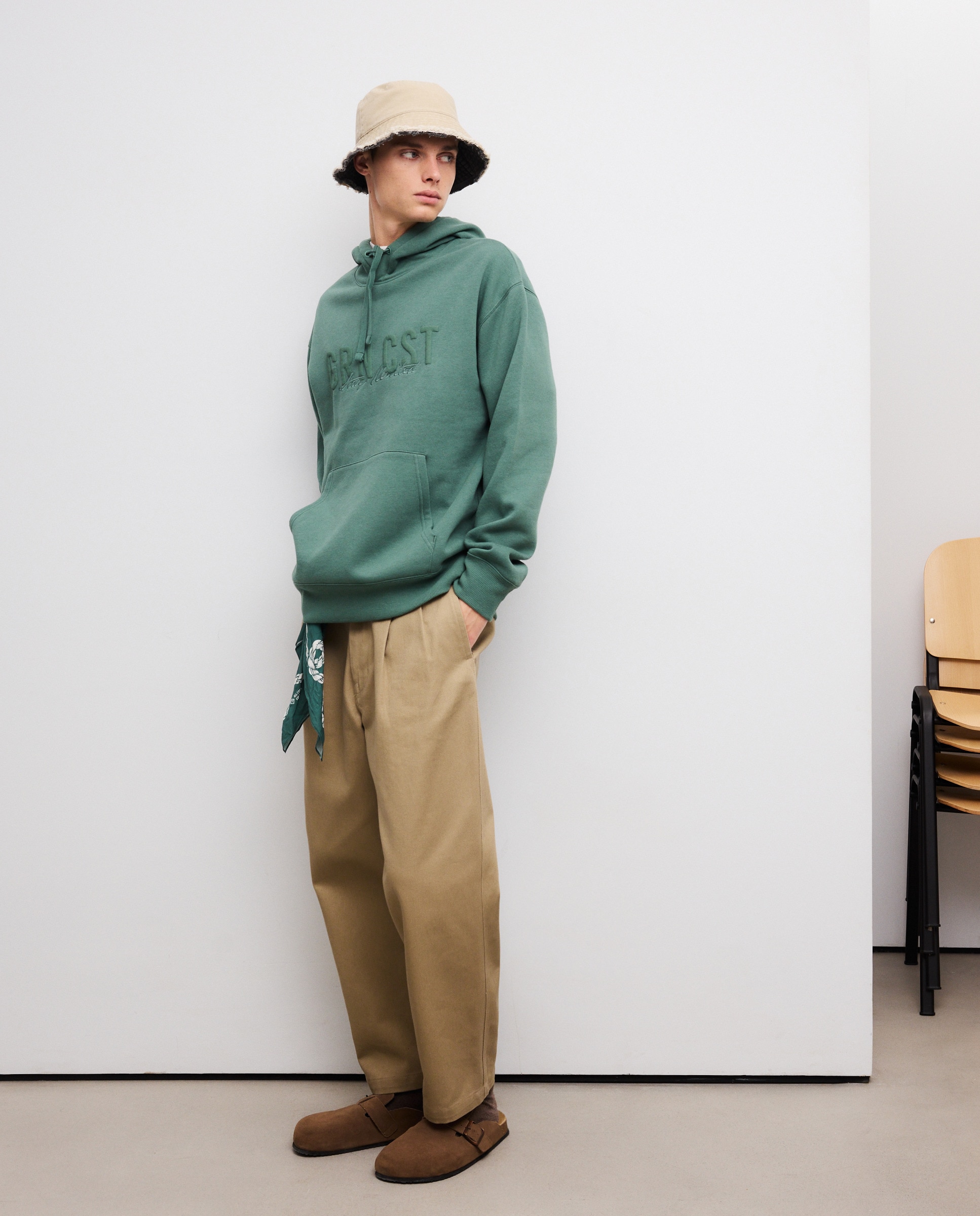 Sweatshirt de homem com capuz Verde Bilhar-4