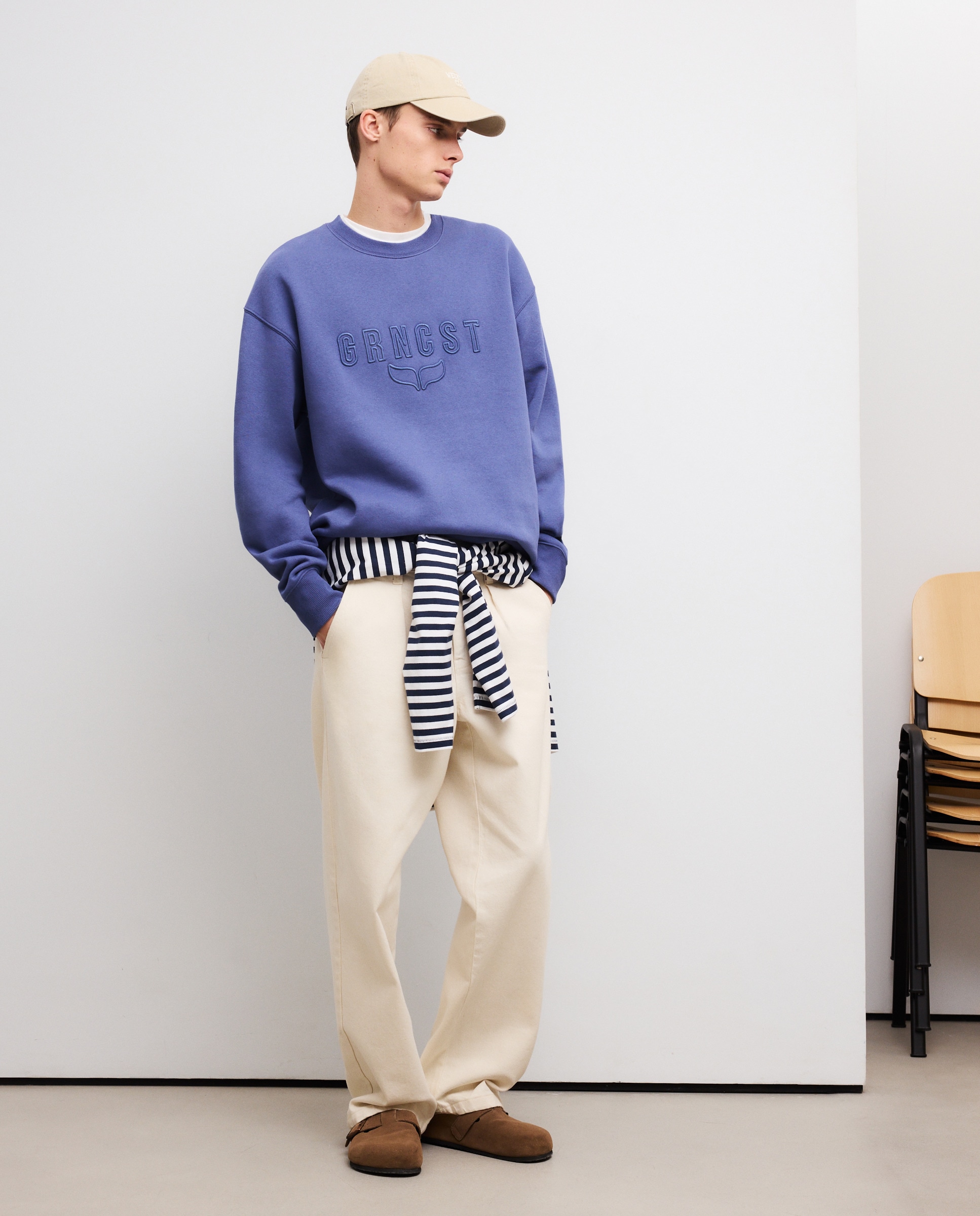 Sweatshirt com Decote Redondo 471 Índigo-2