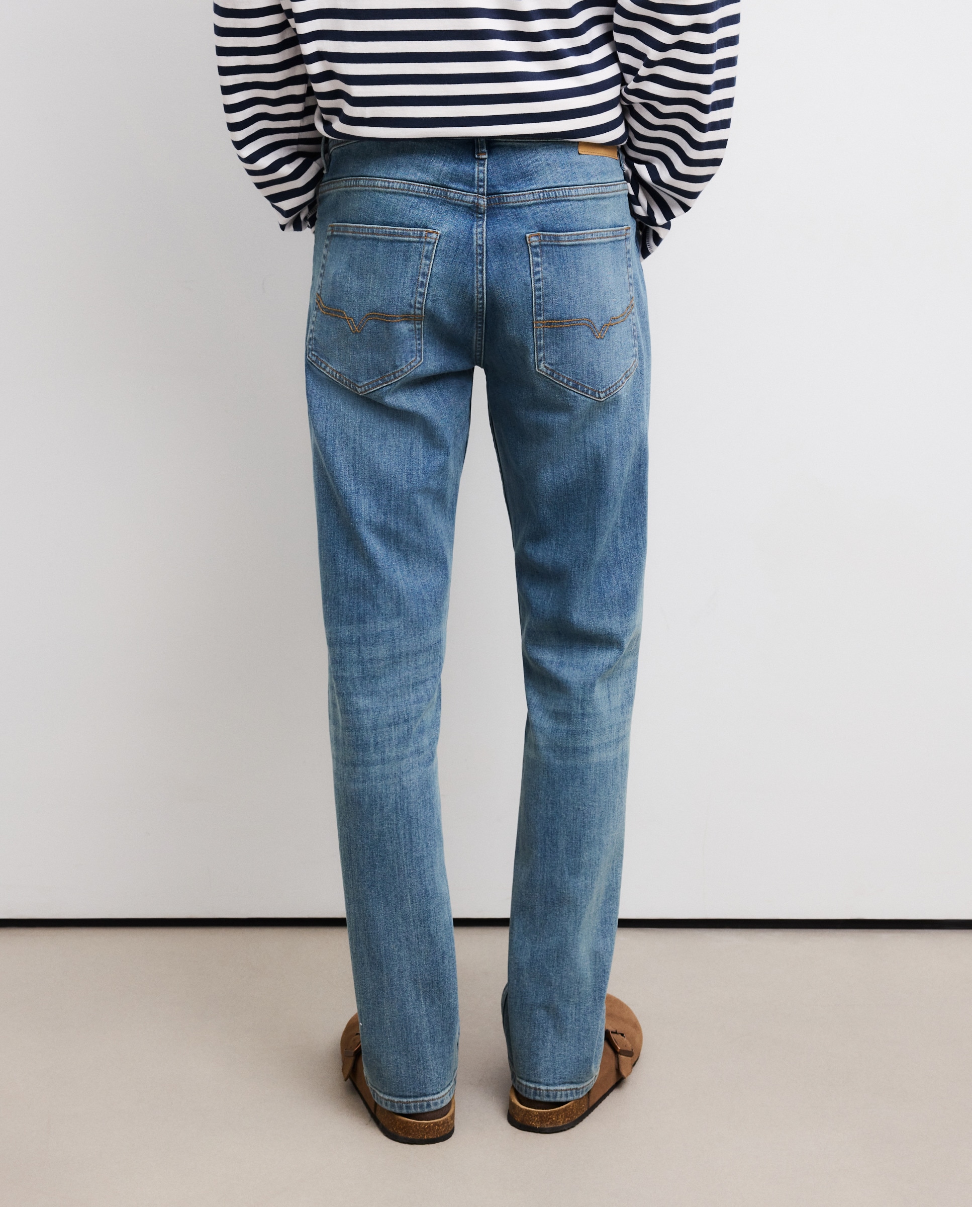 Jeans Slim Azul Suave-3