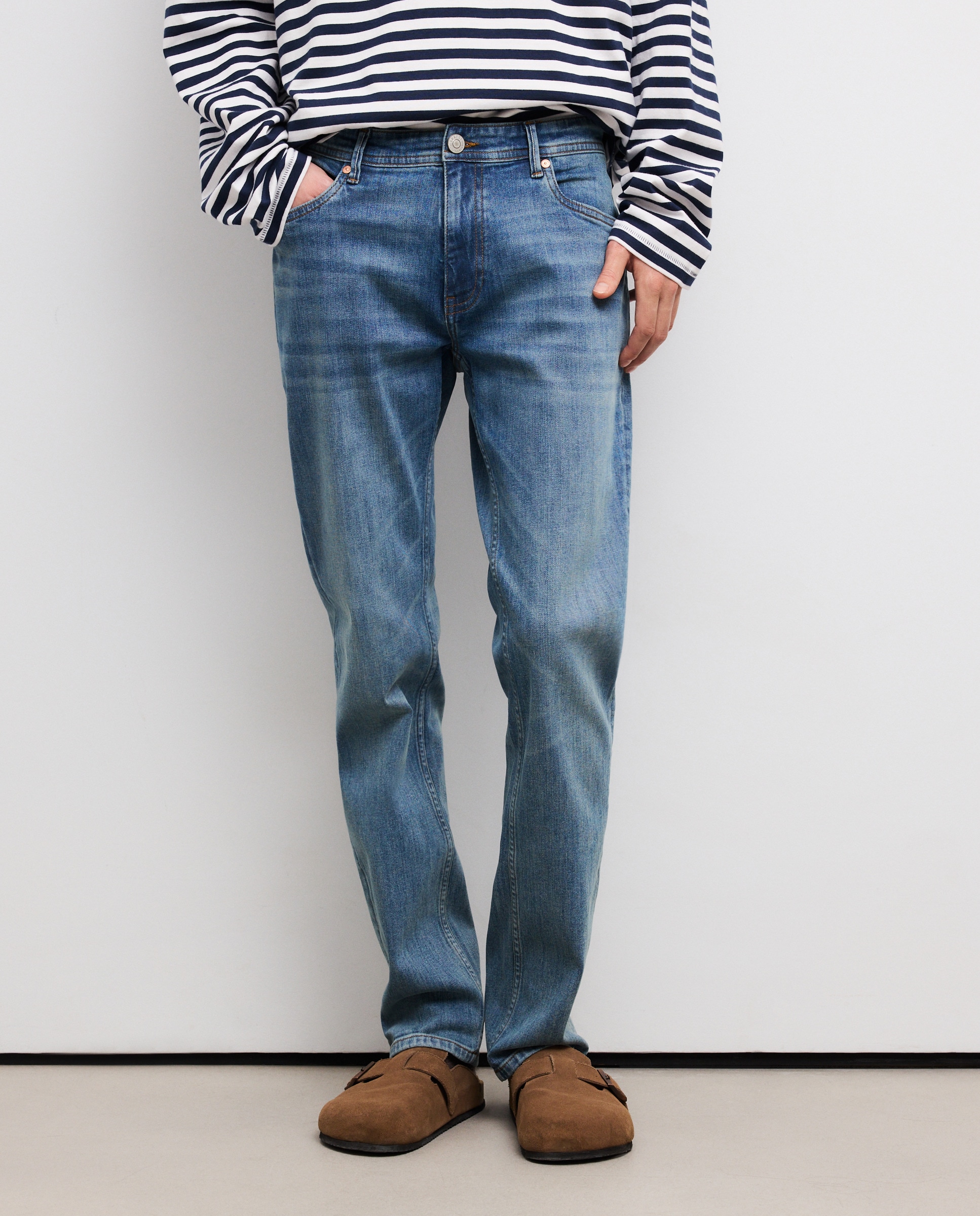 Jeans Slim Azul Suave-2