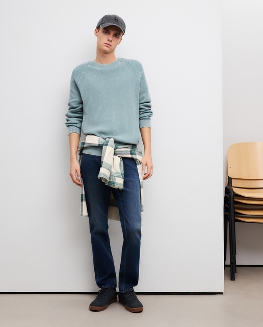 Imagem 0 de Jeans Slim em Tecido de Malha