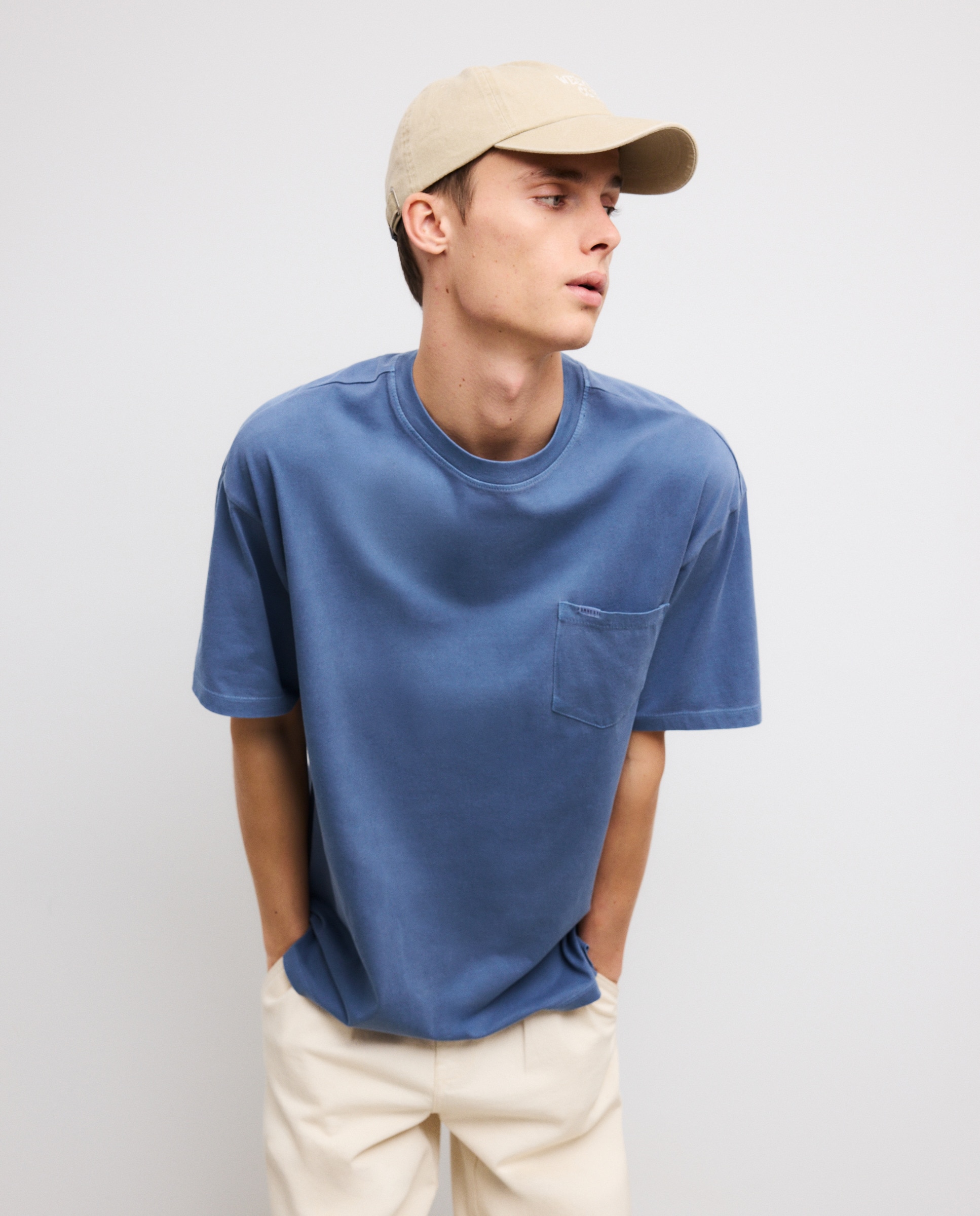 Imagem 0 de T-shirt de Manga Curta Overdye com Bolso