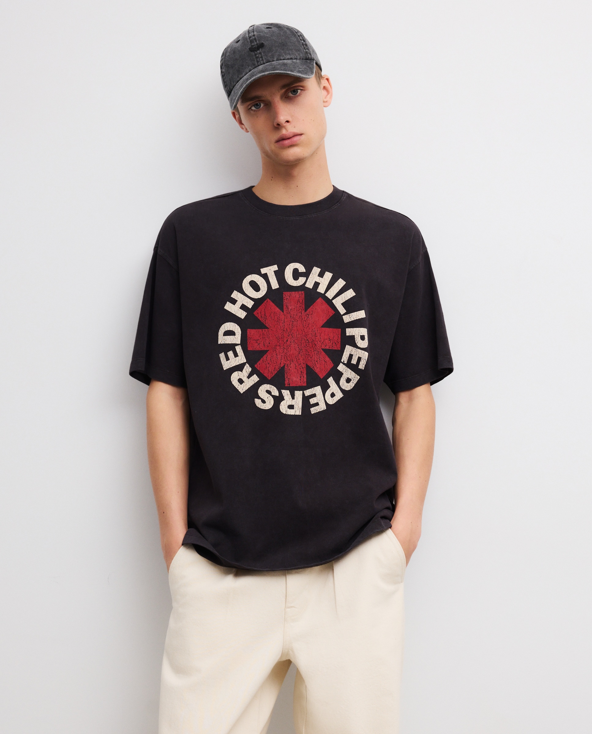 Imagem 0 de T-shirt de Manga Curta com Estampado de Música Red Hot