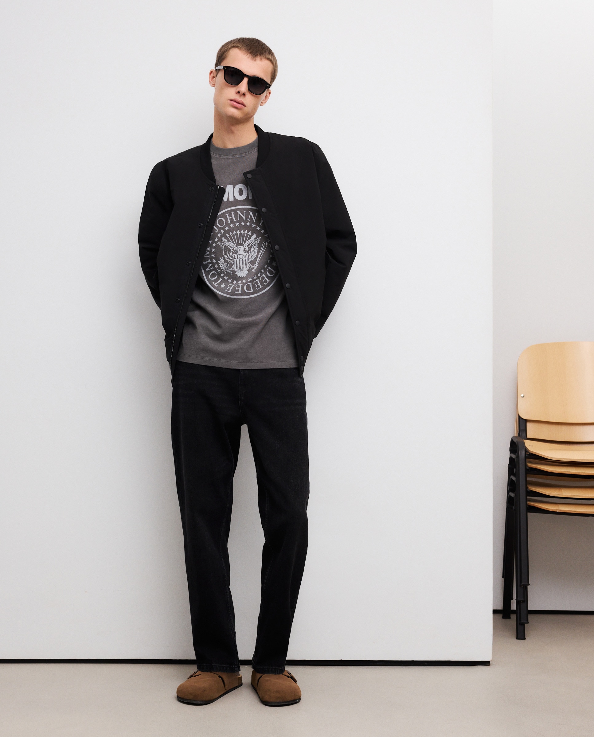 Imagem 0 de T-shirt de Manga Curta com Estampado de Música Ramones