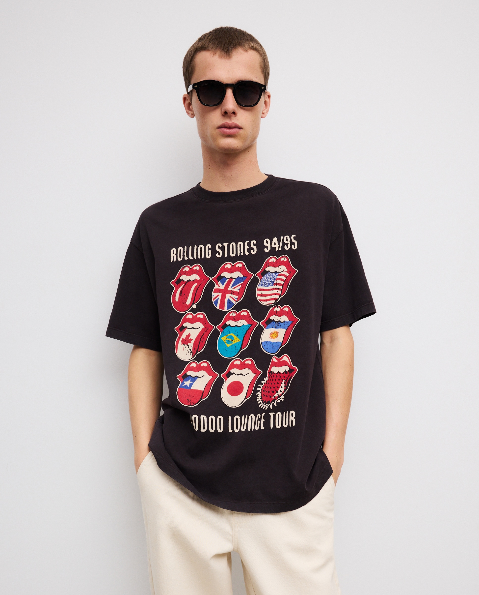 Imagem 0 de T-shirt de Manga Curta com Estampado de Música Rolling Stones