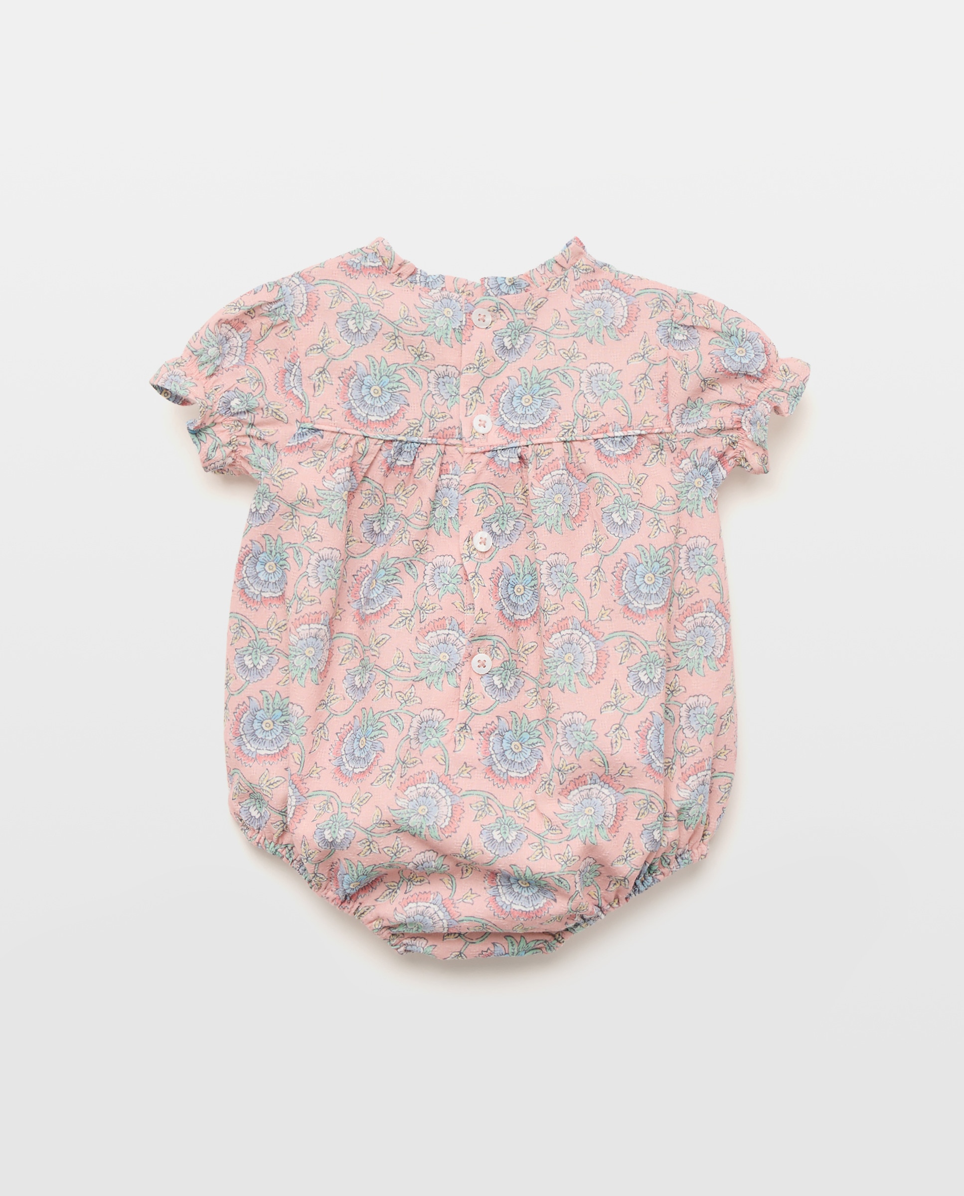 Babygrow Estampado de Bebé com Manga Curta Rosa-2
