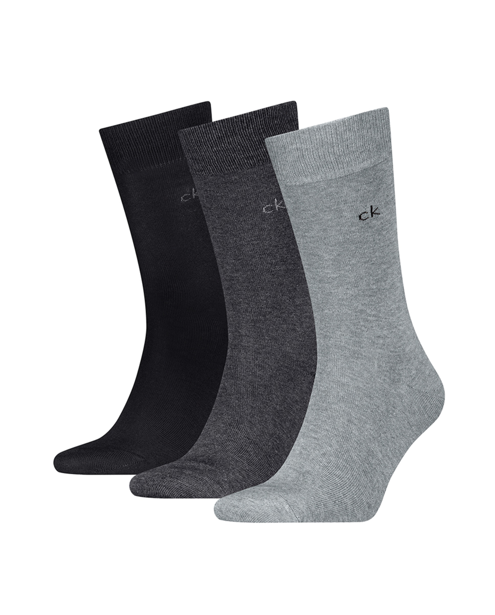 Meias Clássicas (Pack de 3 Pares) Cinzento-escuro-2