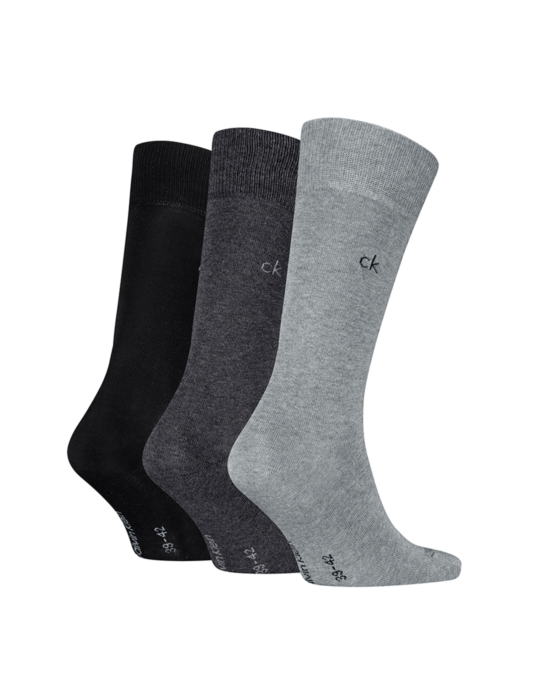 Meias Clássicas (Pack de 3 Pares) Cinzento-escuro-1