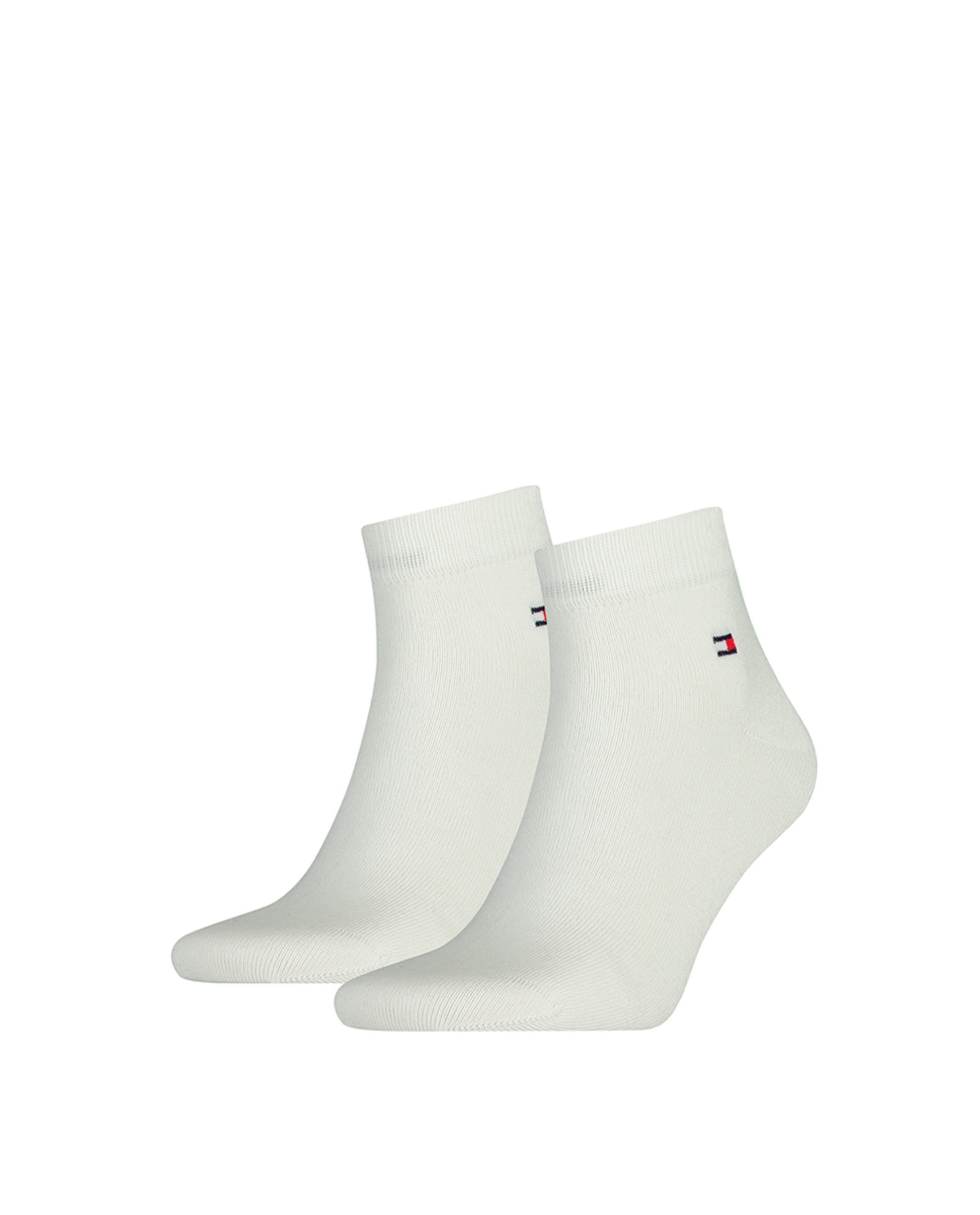 Pack de dois pares de meias pelo tornozelo de homem Tommy Hilfiger brancas Branco-1