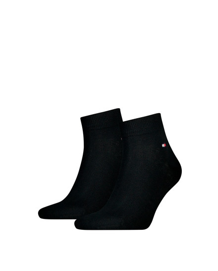 Pack de dos pares de calcetines de hombre Tommy Hilfiger tobilleros en - Negro