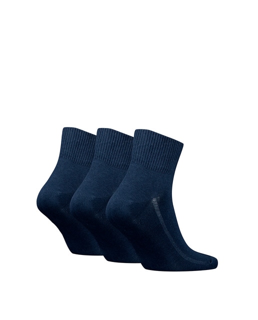 Imagen 0 de Pack de tres pares de calcetines tobilleros de hombre azules