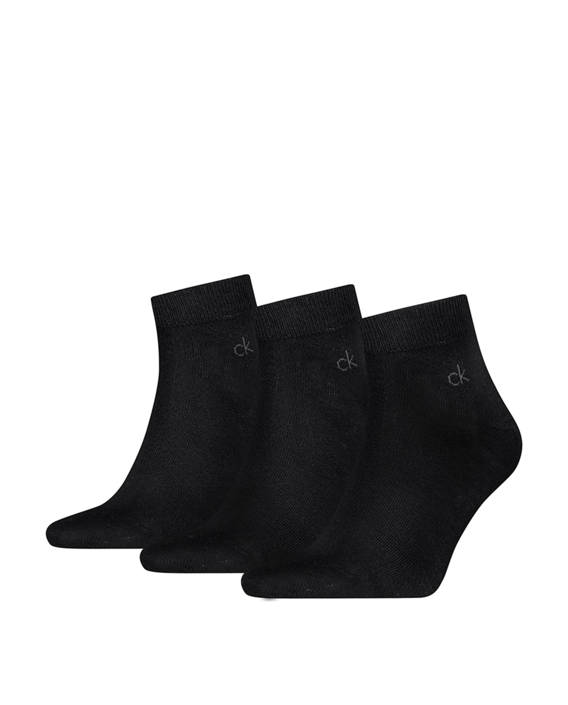 Calcetines de caña corta de hombre de Calvin Klein (pack de 3) - Negro Negro-2